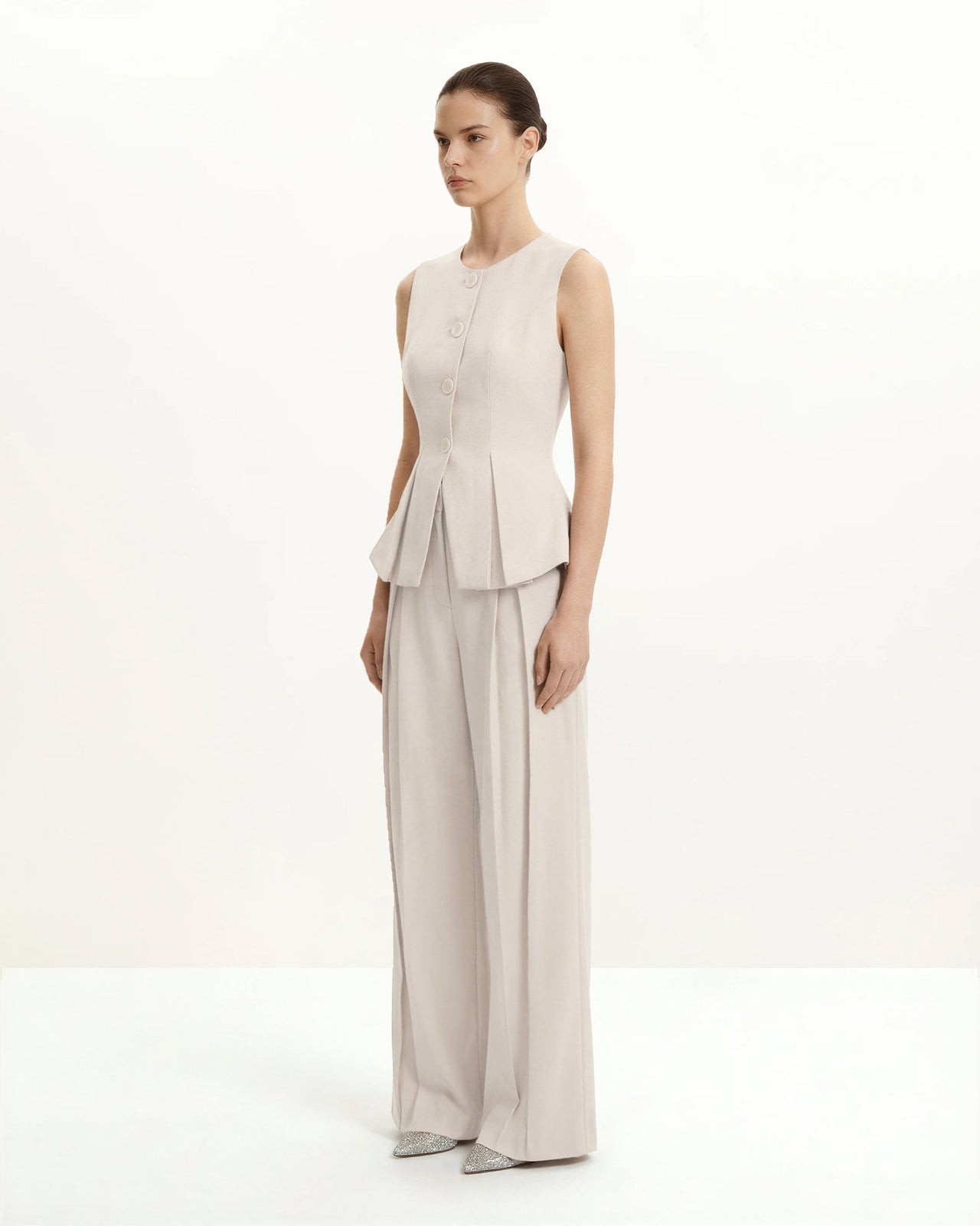 結構感圓形縫線 - 杏色