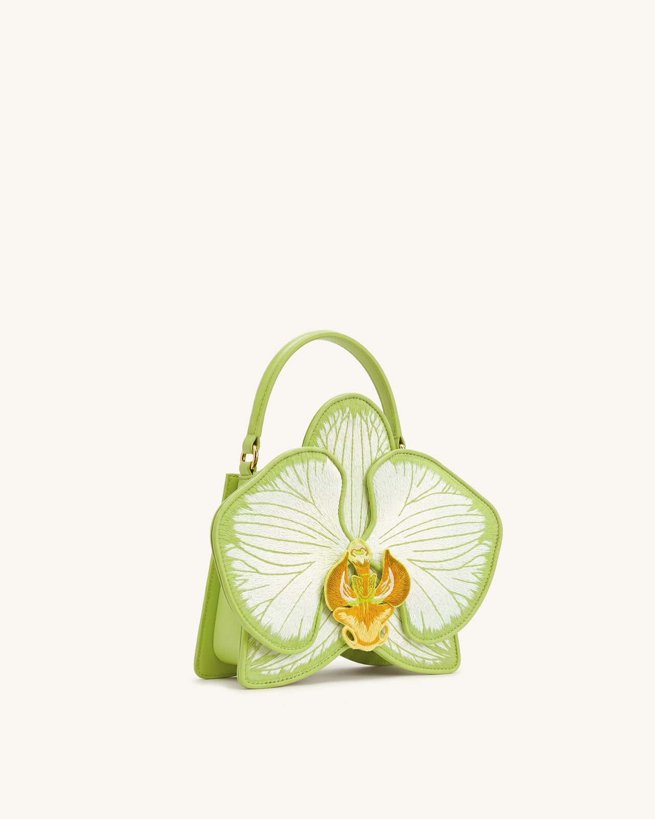 Flora 蘭花造型手提包 - 淺綠色