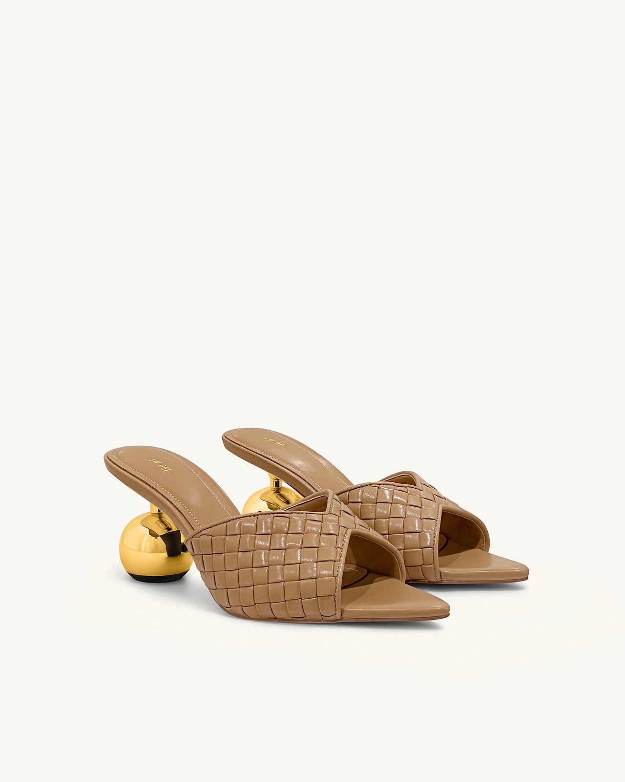 Ellie 編織球跟穆勒鞋 - 卡其色