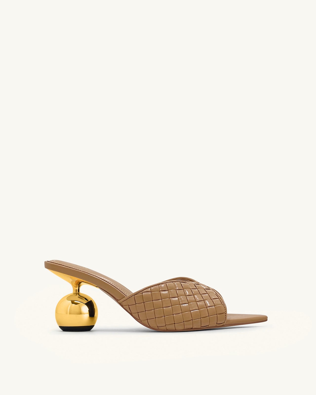 Ellie 編織球跟穆勒鞋 - 卡其色