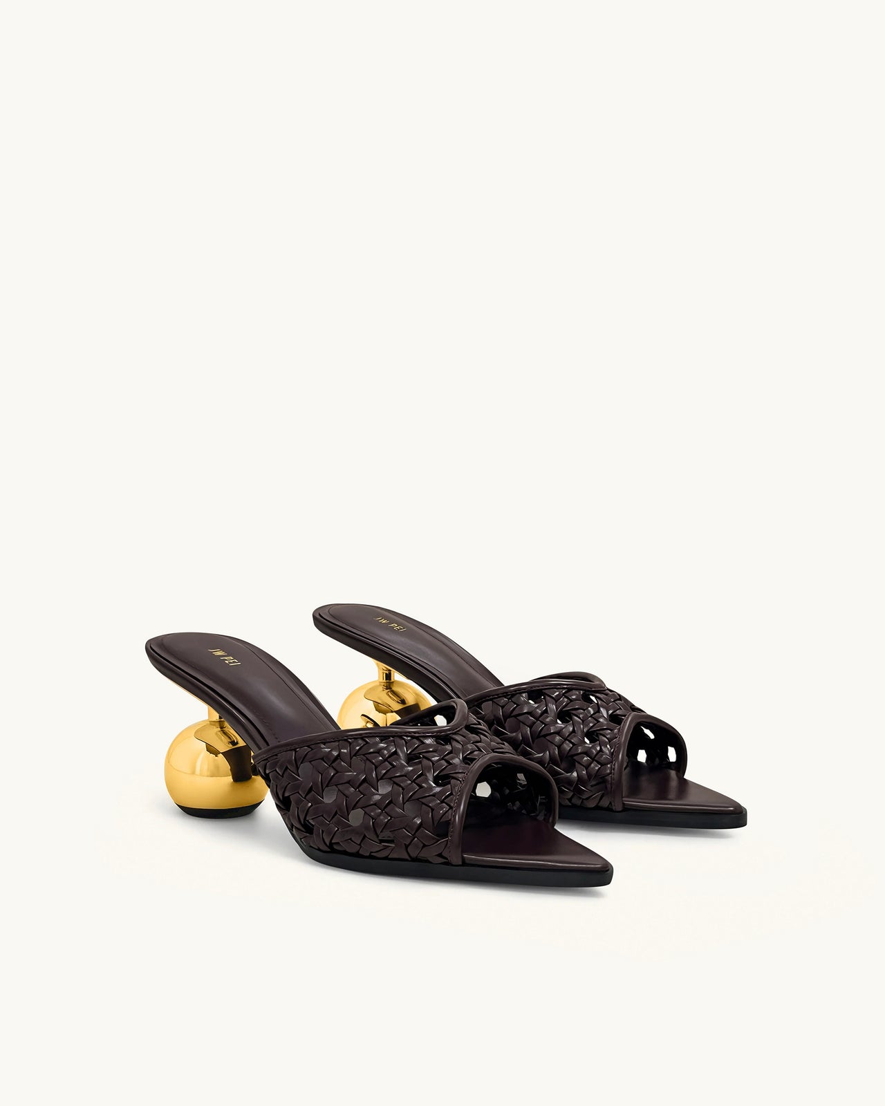 Ellie 編織球跟穆勒鞋 - 深酒紅色