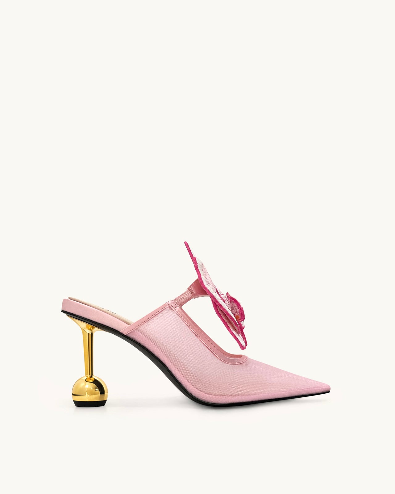 Sofia 蘭花球跟穆勒鞋 - 粉紅色