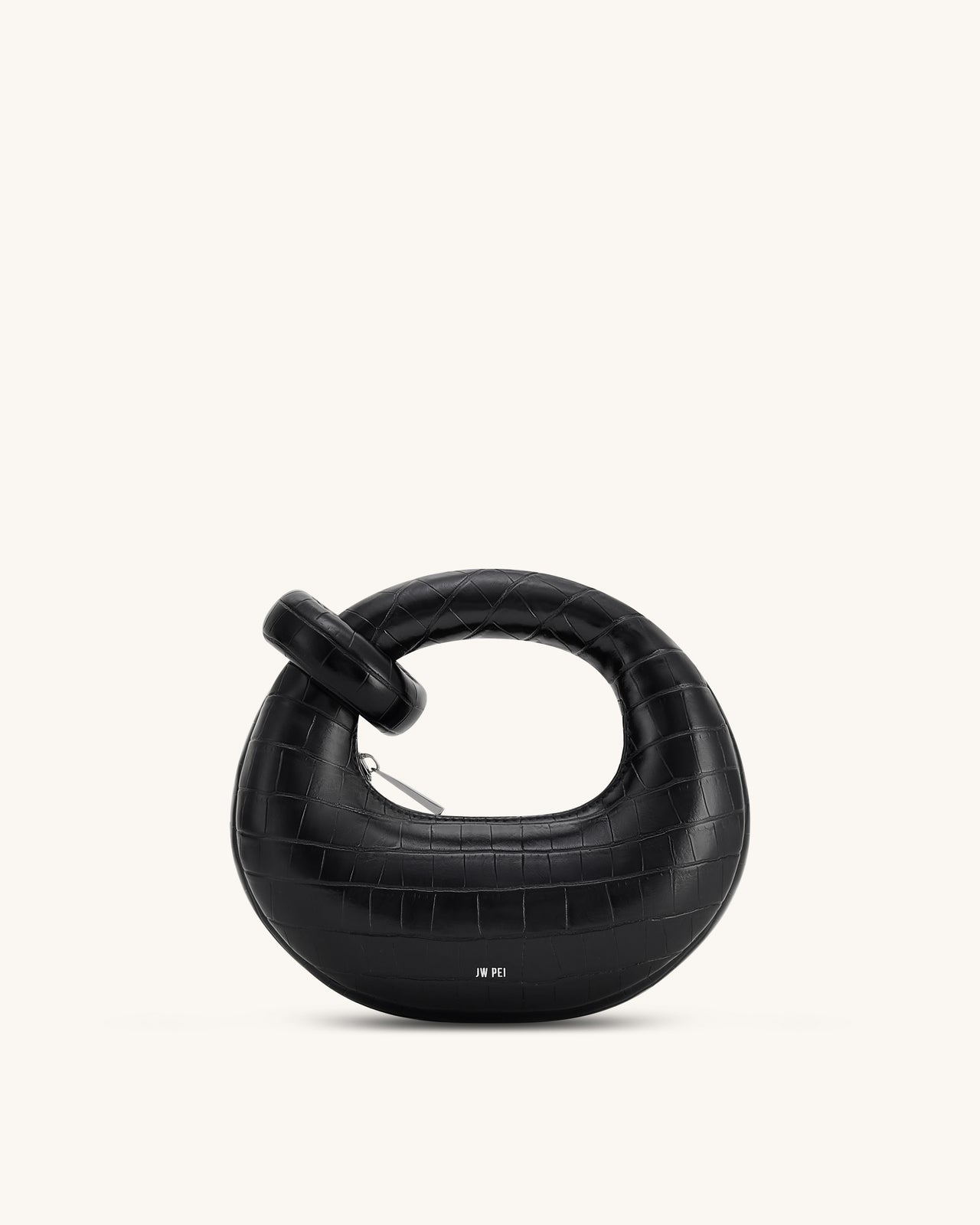 Abacus 迷你手提袋 - 黑色鱷魚紋