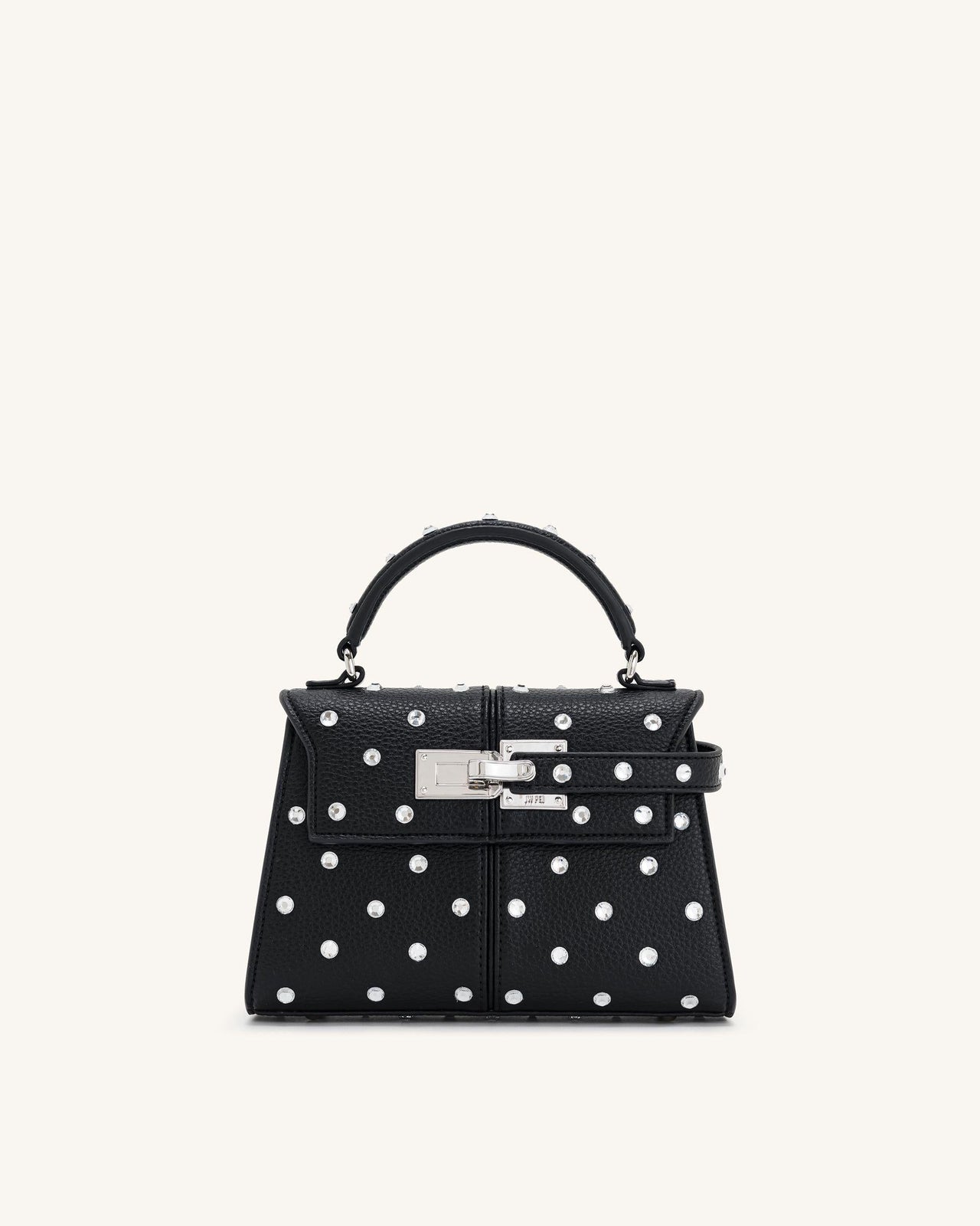 Elise 人造水晶手提包 - 黑色