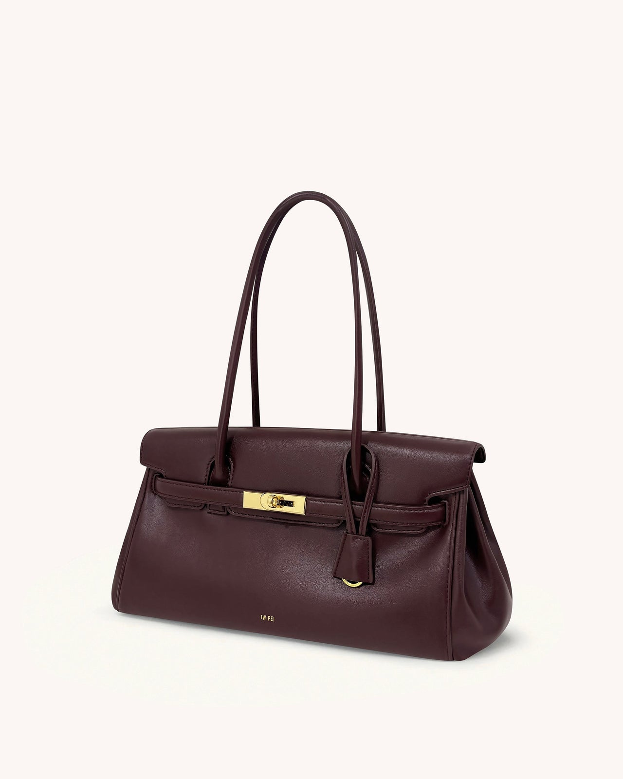 Yara 肩背袋 - 深酒紅色