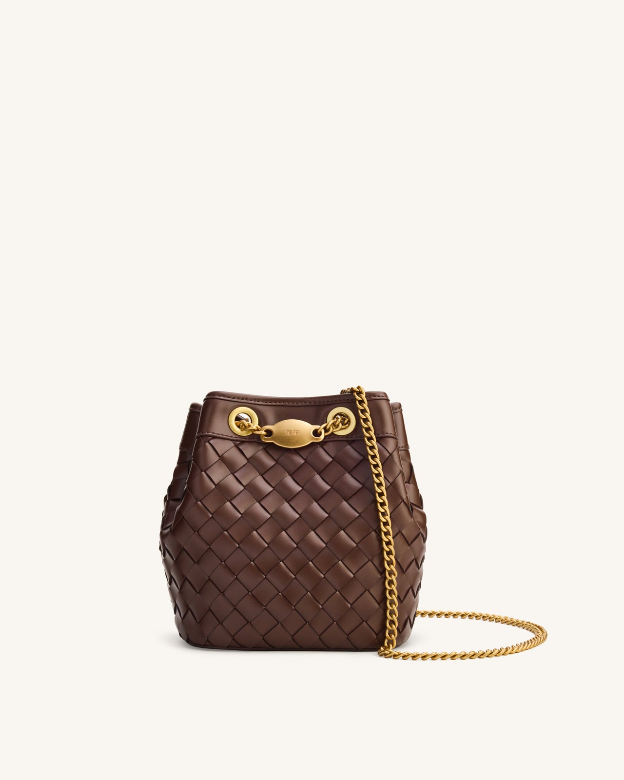 Yara 手編水桶包 - 深啡色