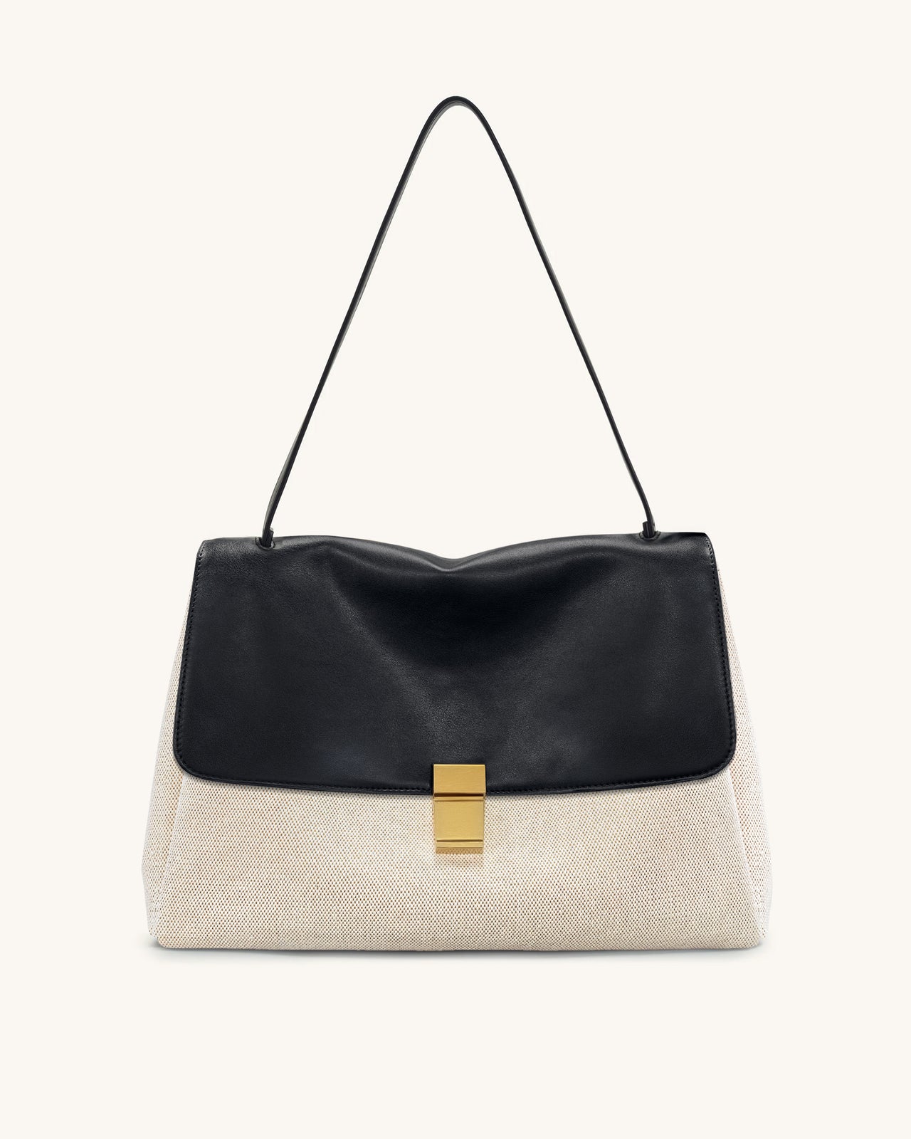 Hilary 肩背袋 - 黑色帆布