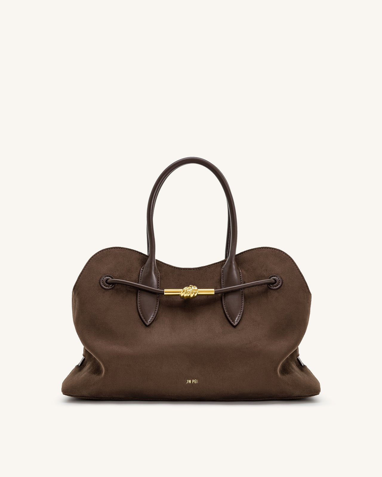 Adele 金屬繩結手挽袋 - 摩卡啡