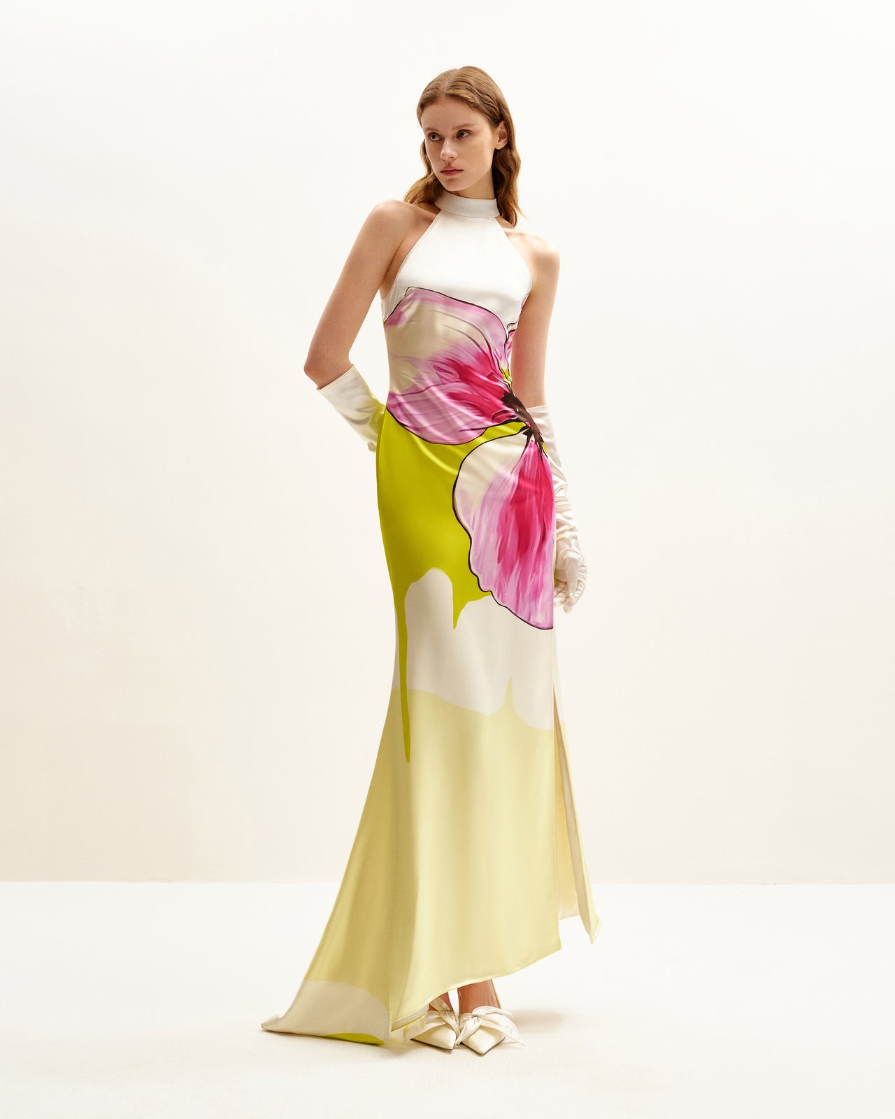 Olivia 花卉露背長裙 - 多色