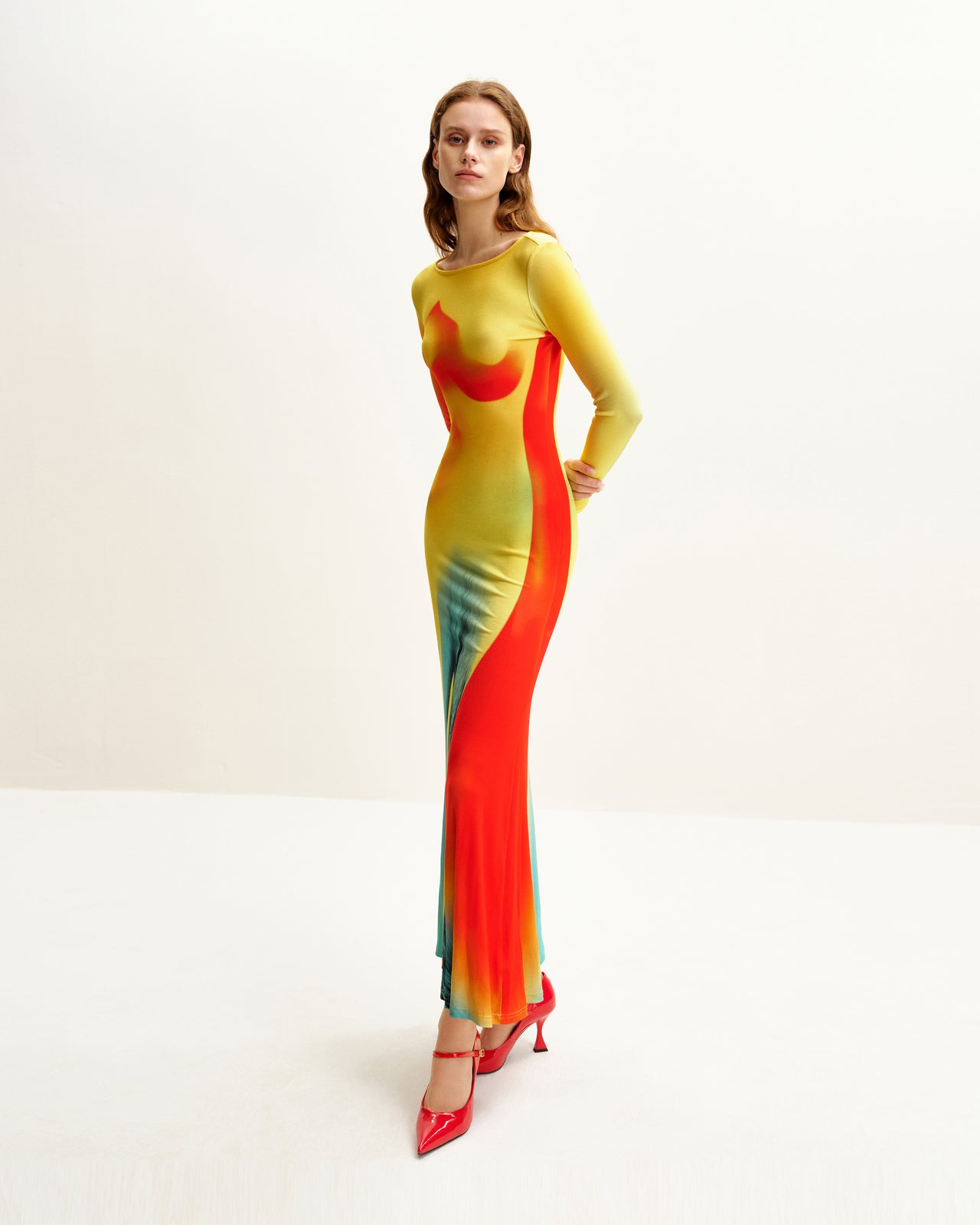 Lily 幻象印花裙 - 多色