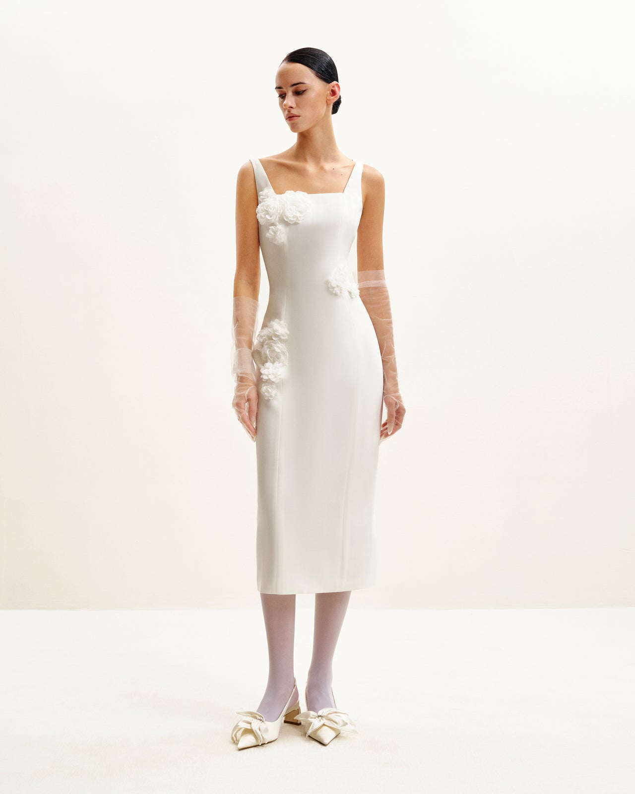 Garden Grace 直身裙 - 白色