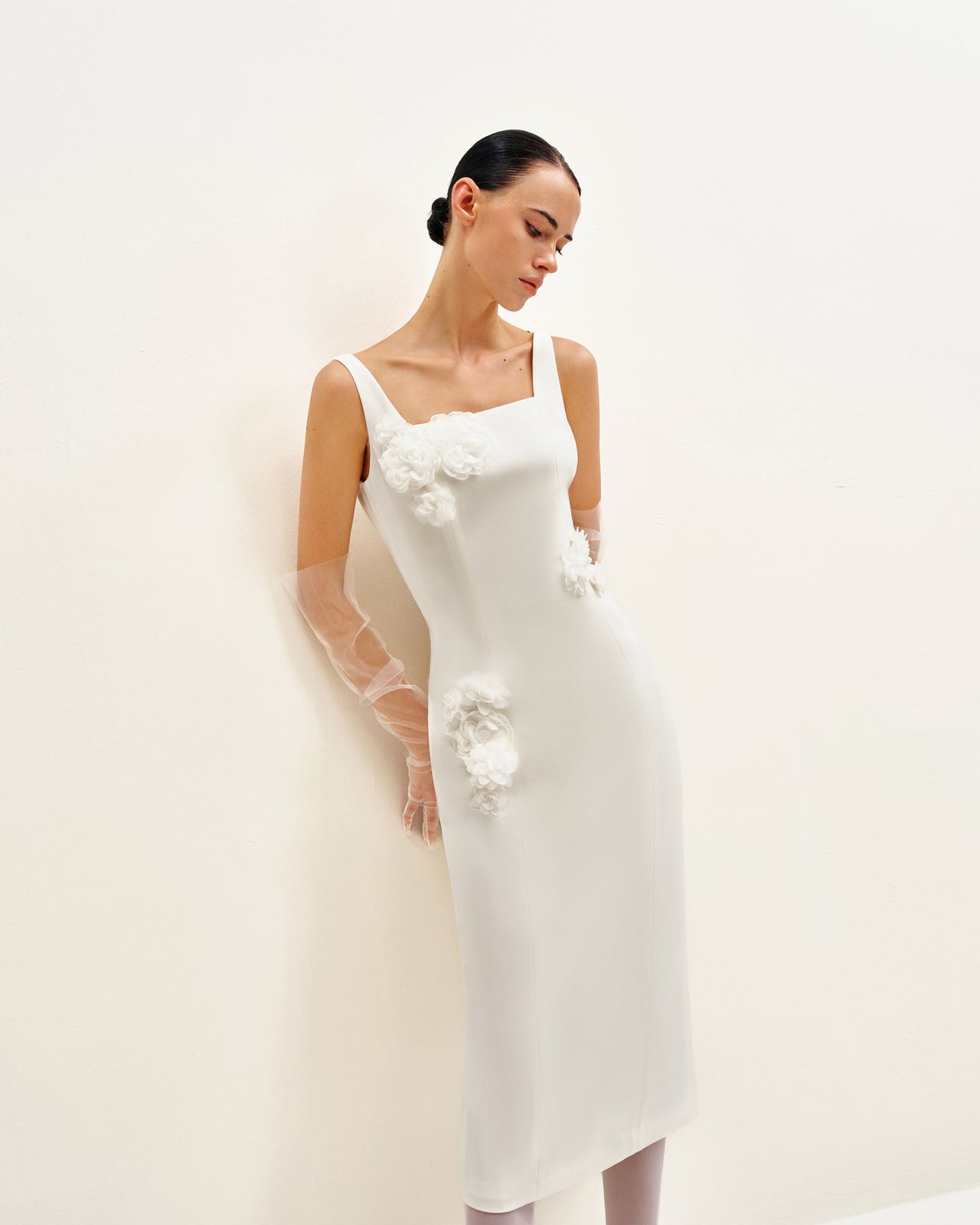 Garden Grace 直身裙 - 白色