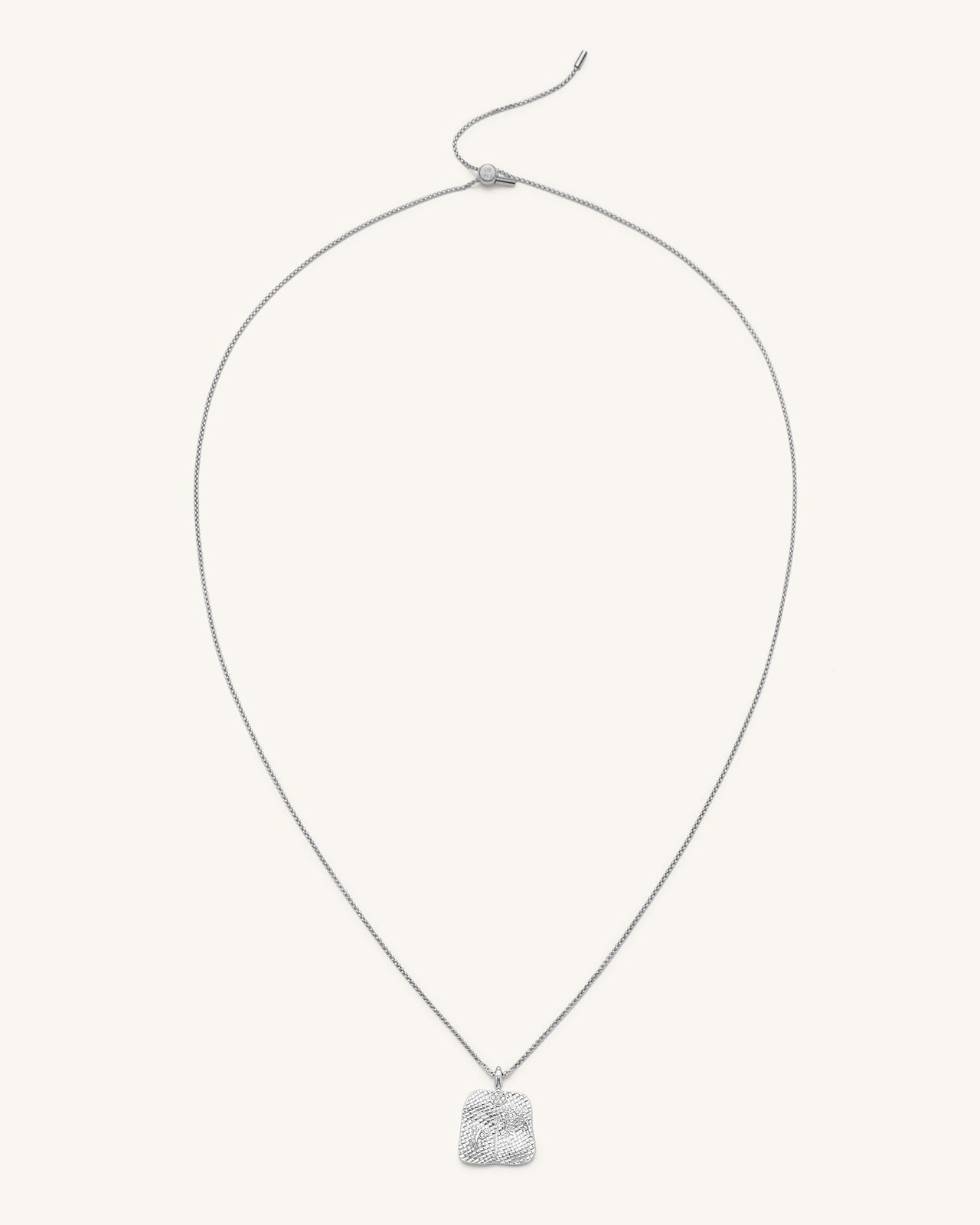 車前草扇形吊墜項鍊 - 18ct 鍍金&白色鋯石