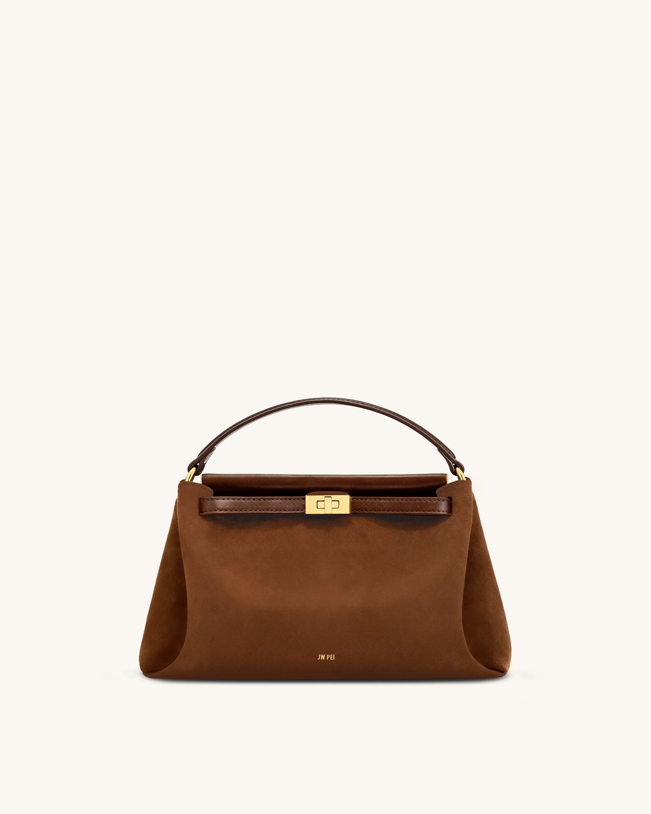 Carmen 人造麂皮手提袋 - 棕色