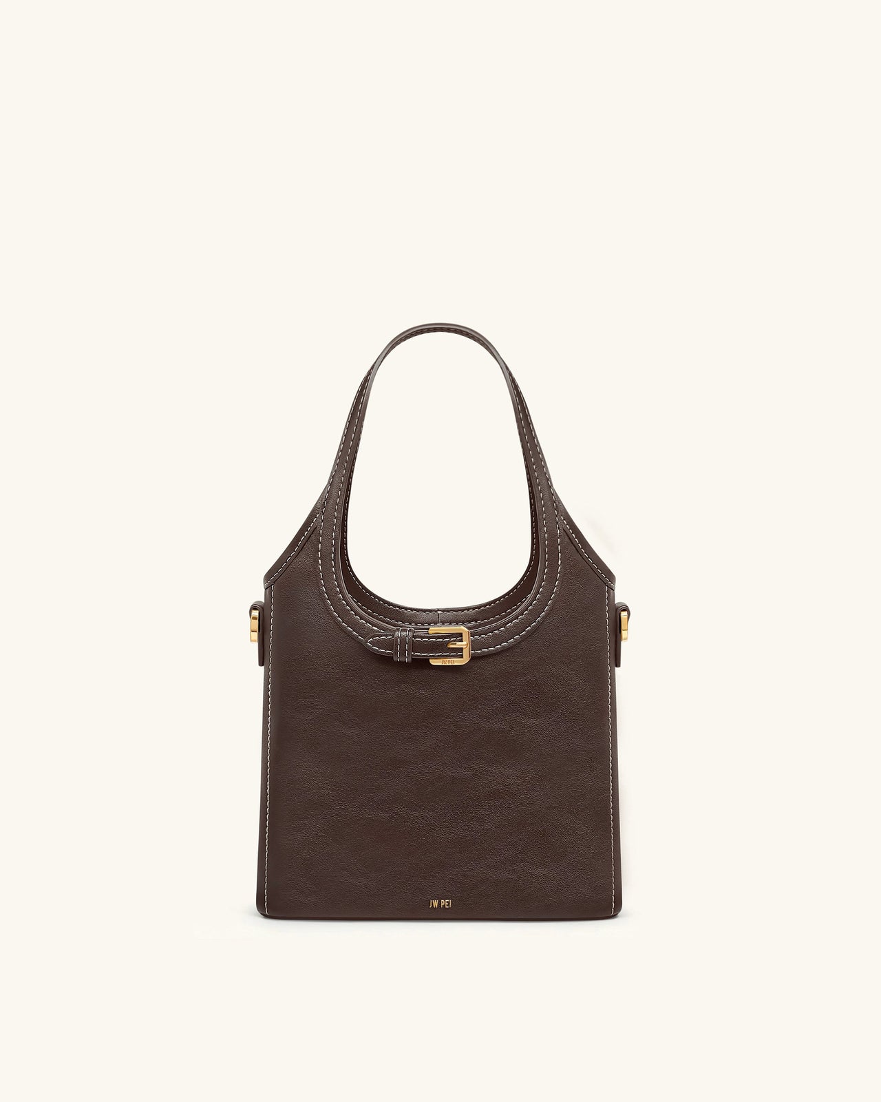 Brooke 迷你束帶綴飾手挽袋 - 深啡色