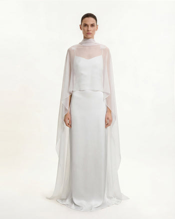 網紗披肩 - 白色