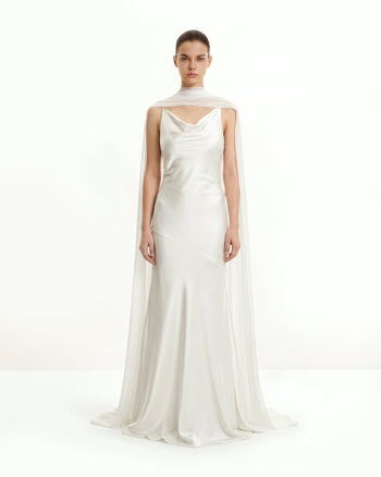 網紗披肩 - 白色