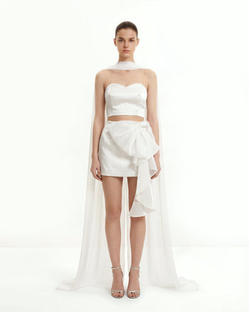 網紗披肩 - 白色