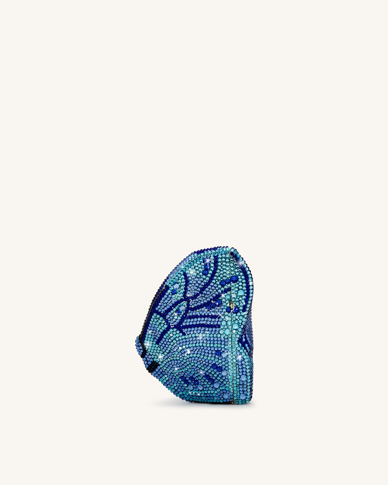 Paisley 水晶蝴蝶手拿袋 - 藍色