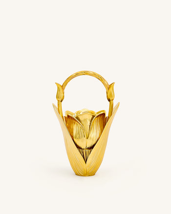 Ella 鬱金香花瓶手挽袋 - 金色