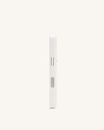 Pearl 綴飾手機殼 - 白色