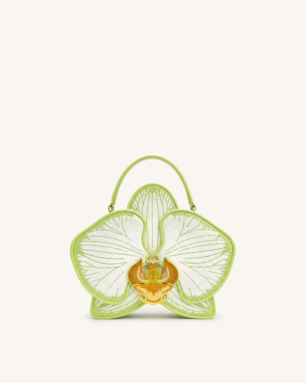 Flora 蘭花造型手提包 - 淺綠色
