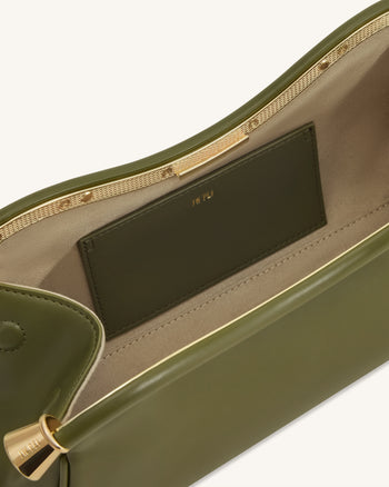 Naomi 彎月形單肩包 - 橄欖綠