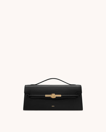 Lena 金屬繩結手提袋 - 黑色