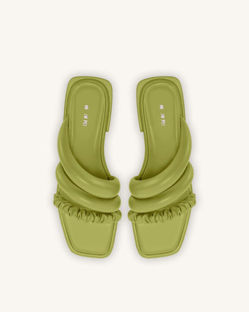 Jada 平底穆勒鞋 - 檸檬綠