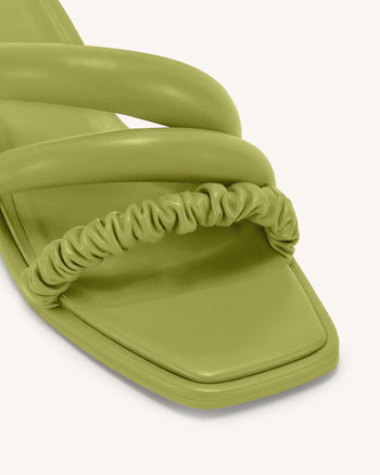 Jada 平底穆勒鞋 - 檸檬綠