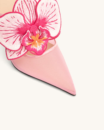 Sofia 蘭花球跟穆勒鞋 - 粉紅色