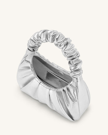 Gabbi 金屬手提包 - 銀色