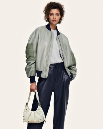 Gabbi 鉚釘手提包 - 白色