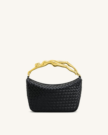 Jenny 黑色編織人體造型手提袋