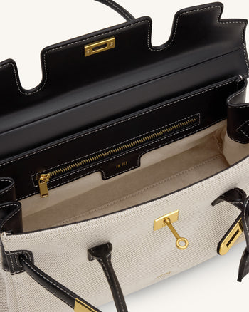 Yara 肩背袋 - 黑色帆布