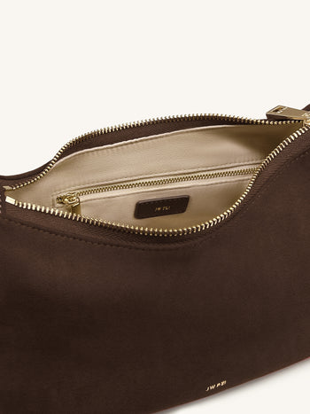 Nell 流蘇金屬手挽袋 - 深啡色