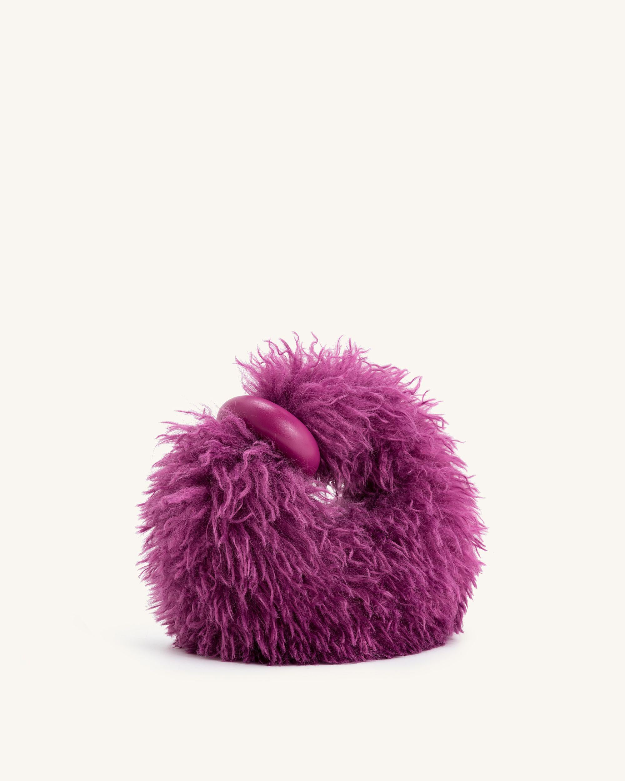 Abacus 人造毛皮迷你手提包 - 紫色