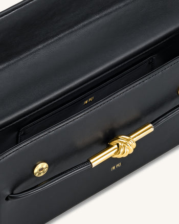 Lena 金屬繩結手提袋 - 黑色