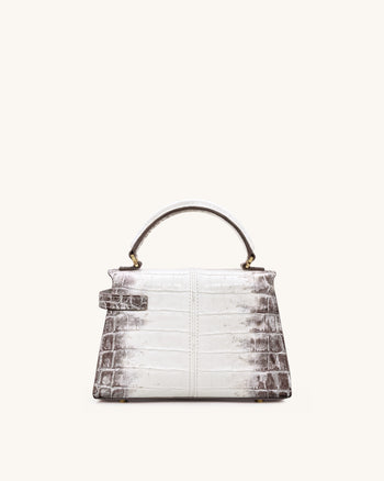 Elise 上手柄袋 - 白色鱷魚紋
