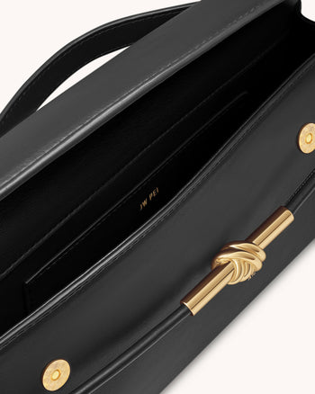 Lena 金屬繩結手提袋 - 黑色