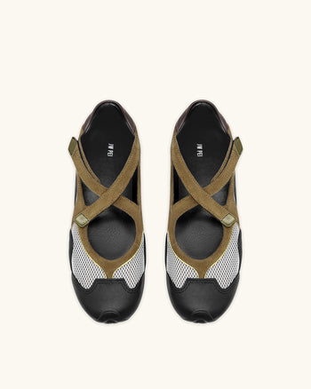 Caitlin 網眼鏤空運動鞋 - 啡色