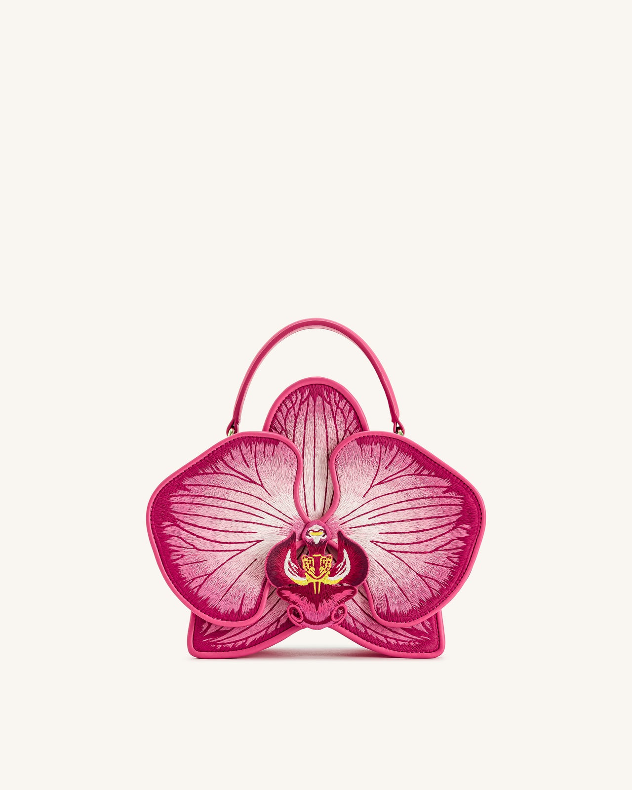 Flora 蘭花造型手挽袋－粉紅色