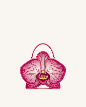 Flora 蘭花造型手挽袋－粉紅色