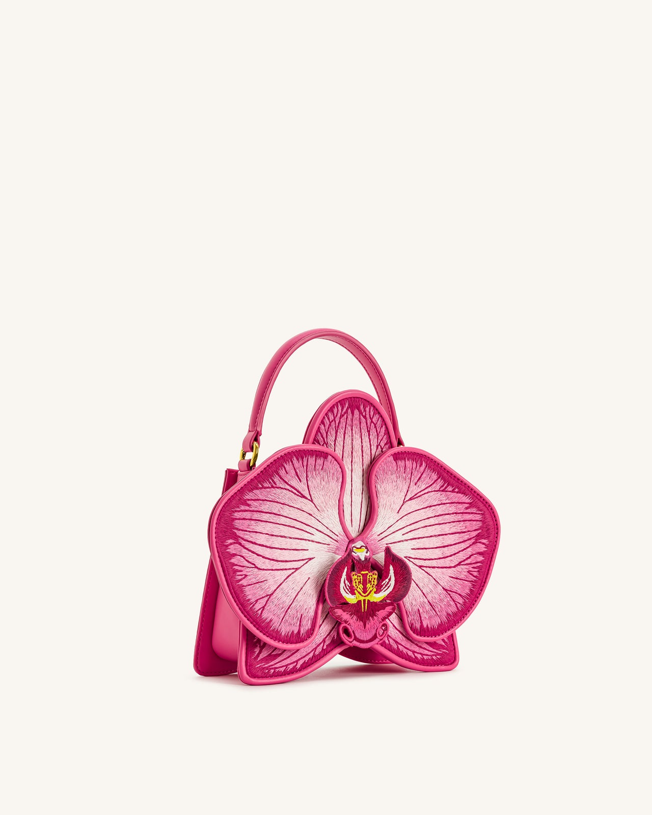 Flora 蘭花造型手挽袋－粉紅色