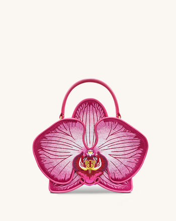 Flora 蘭花造型手挽袋－粉紅色
