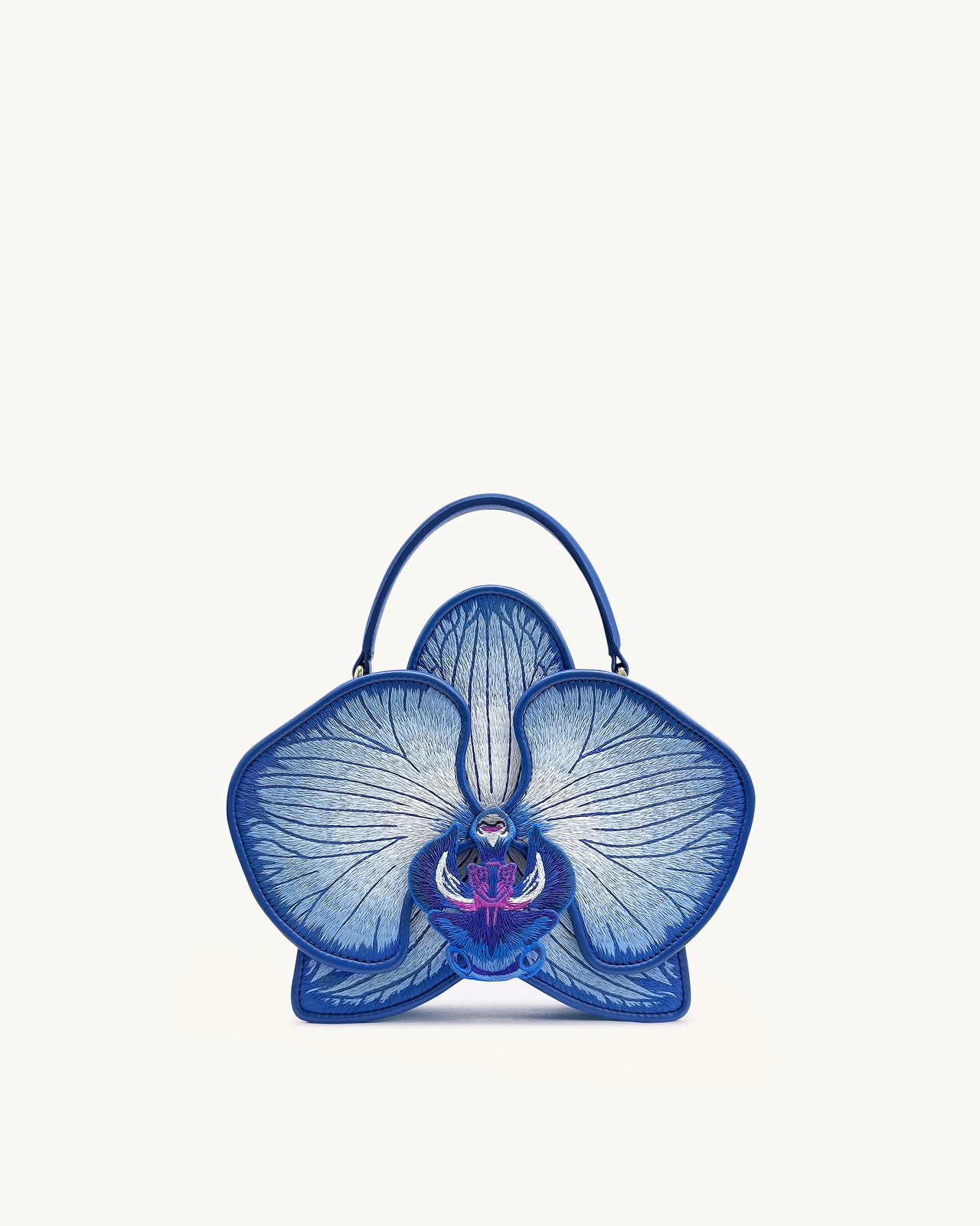 Flora 蘭花造型手提袋 - 藍色