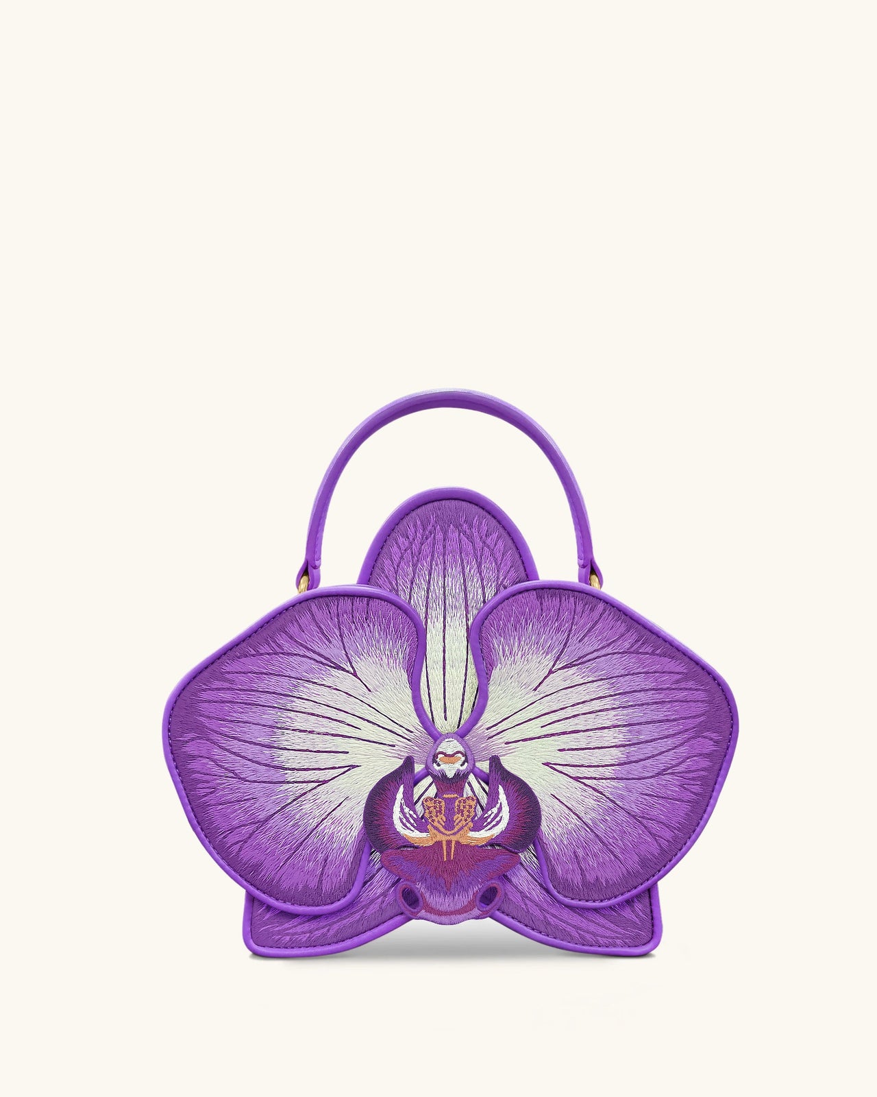 Flora 蘭花造型手提袋 - 紫色