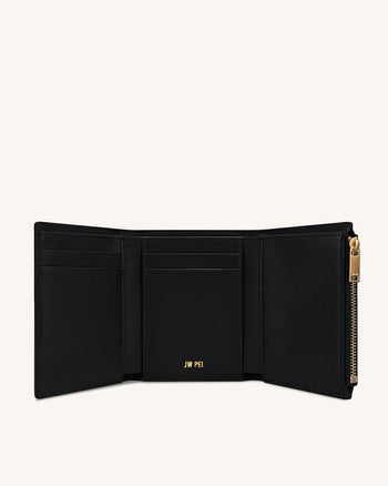 Hana 金屬扣銀包 - 黑色