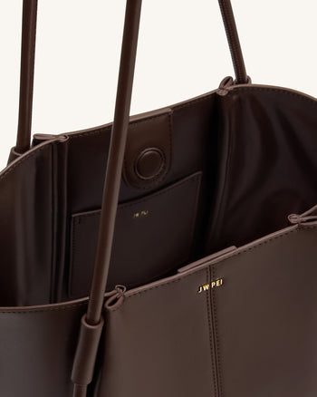 Nala 闊版托特袋－深啡色