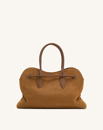 Adele 金屬繩結手挽袋 - 焦糖啡